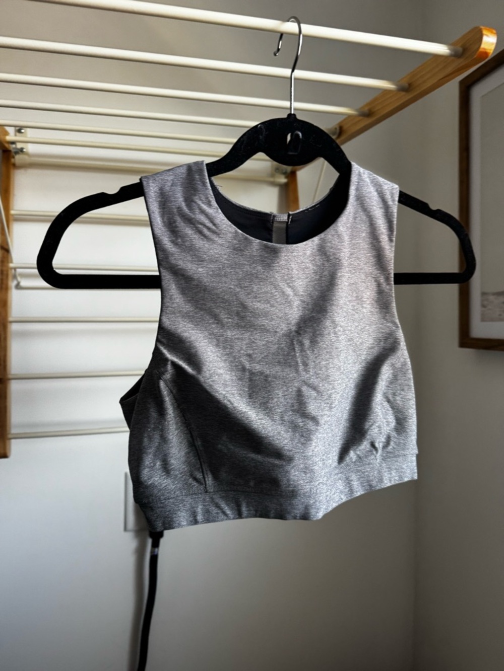 lululemon athletica grey cropped sports bra